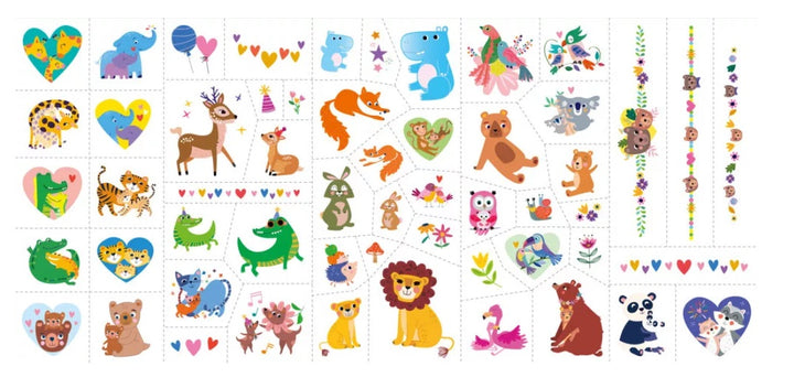 Juego Didáctico Stickers De Animales Niños