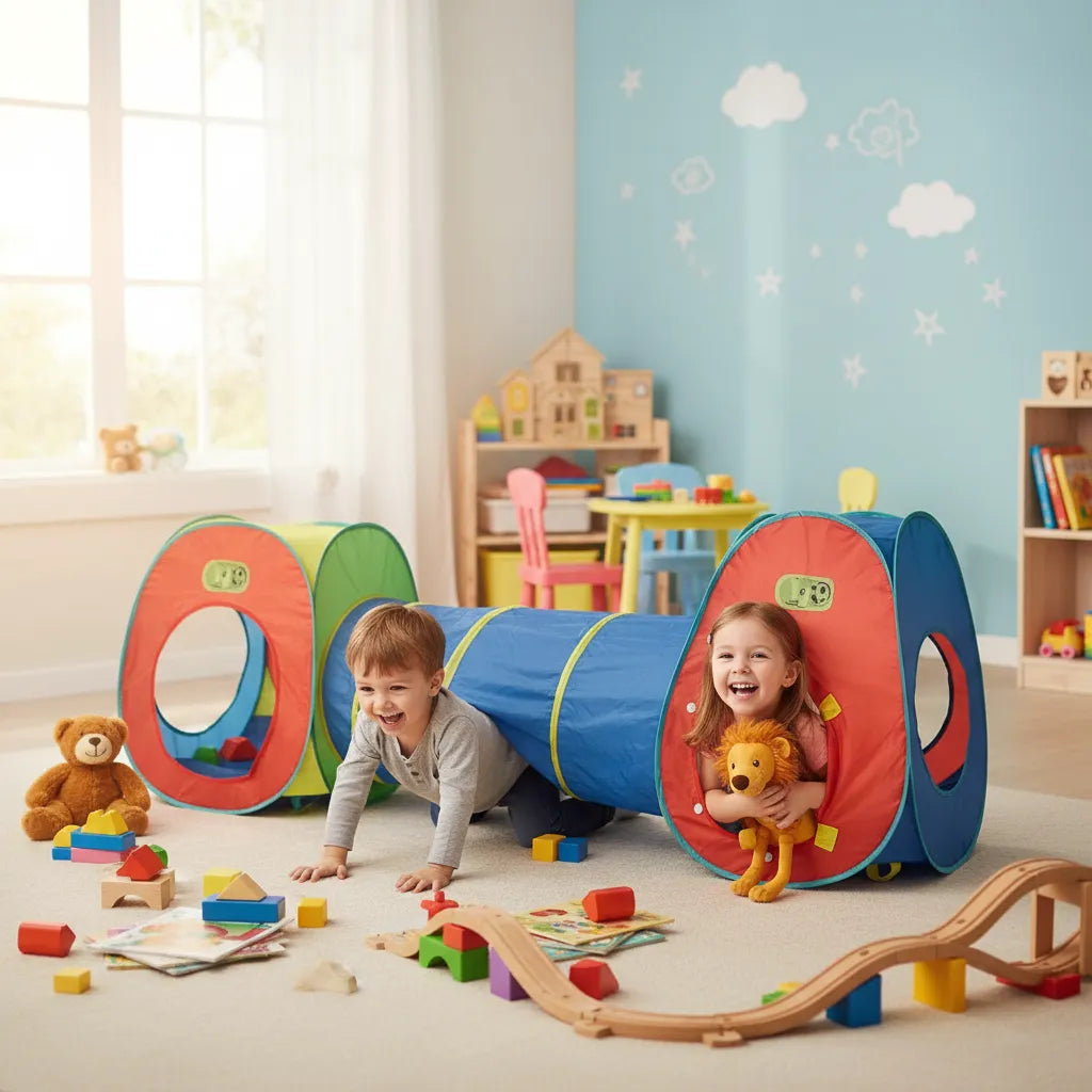 Juguete Túnel Tienda De Campaña Coloridos Para Niños