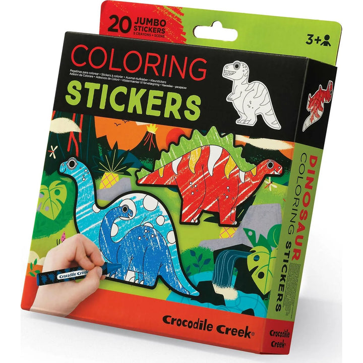 Set Stickers Para Colorear De Dinosaurios Niños