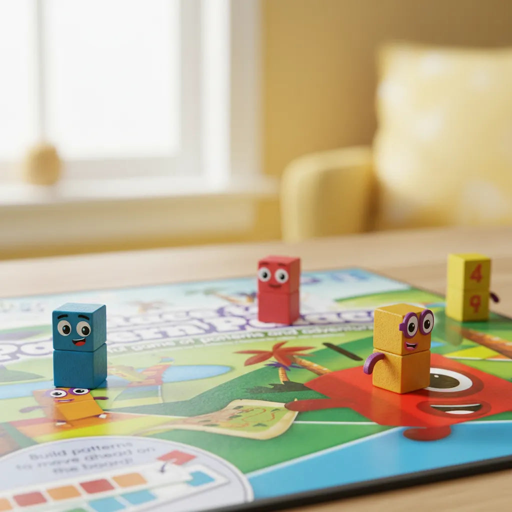 Juego De Mesa Carrera De Bloques Numérico Para Niños