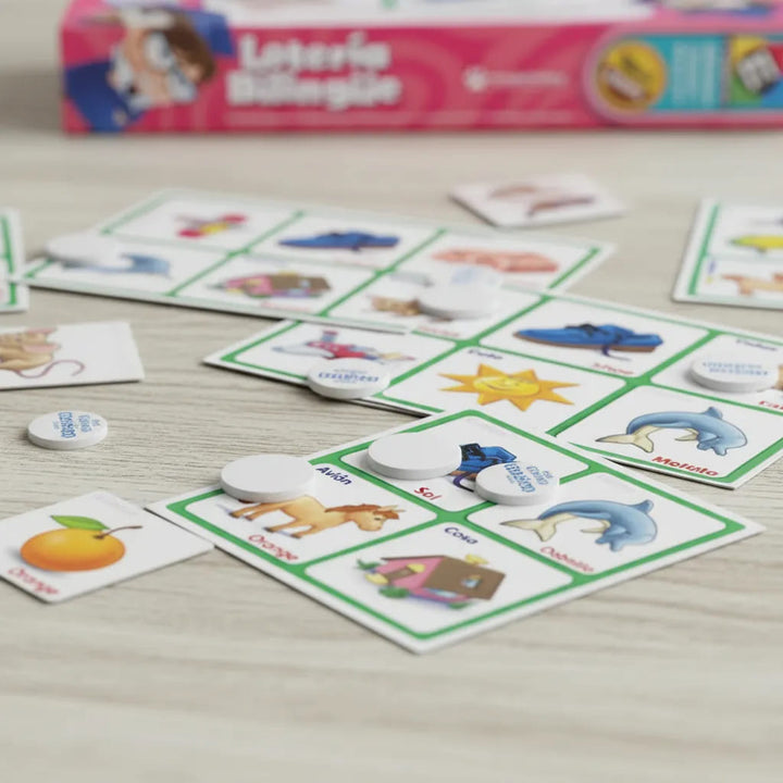 Juego De Mesa Educativo Lotería Bilingüe niños