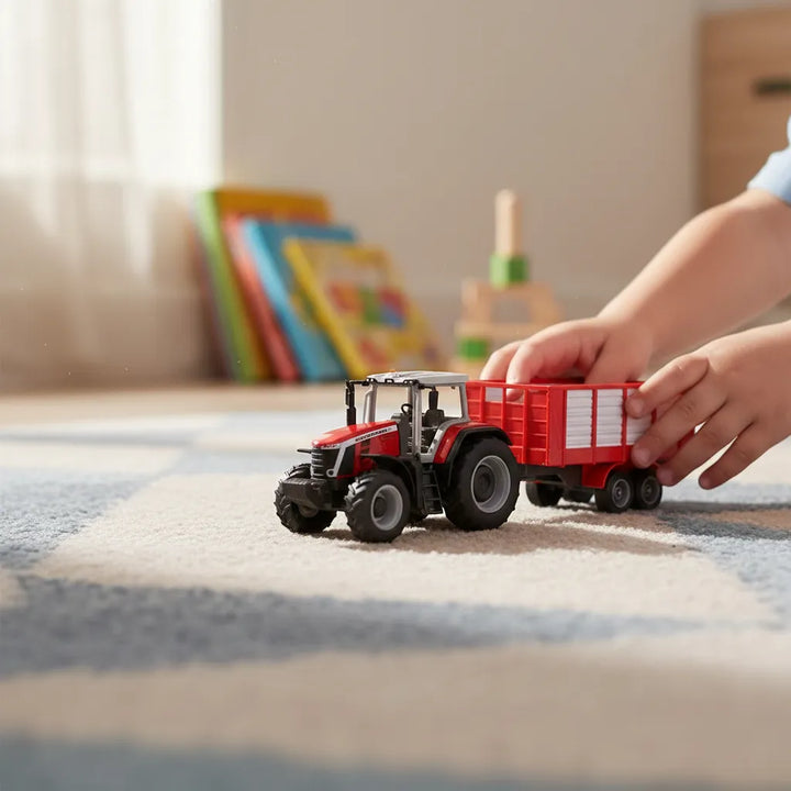 Tractor a escala Massey Ferguson Rojo