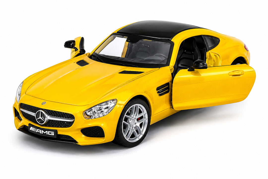 Carro Coleccionable A Escala 1/32 Mercedes-amg Gt Amarillo