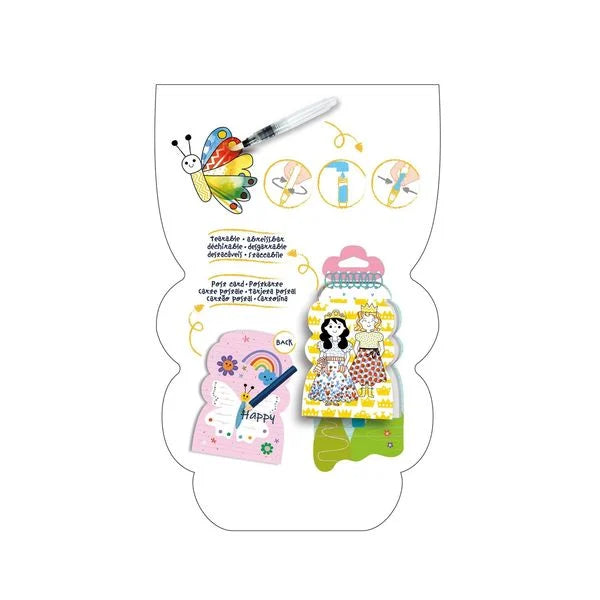 Libro Pintura Hadas Borrable Para Niños