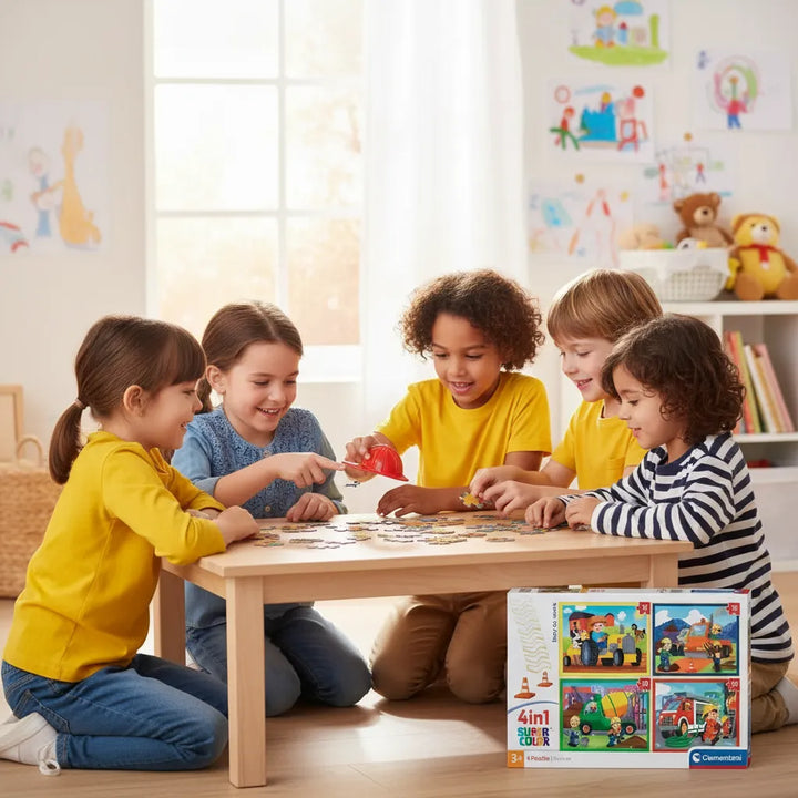 Rompecabezas 4 En 1 Profesiones En Acción Clementoni Niños