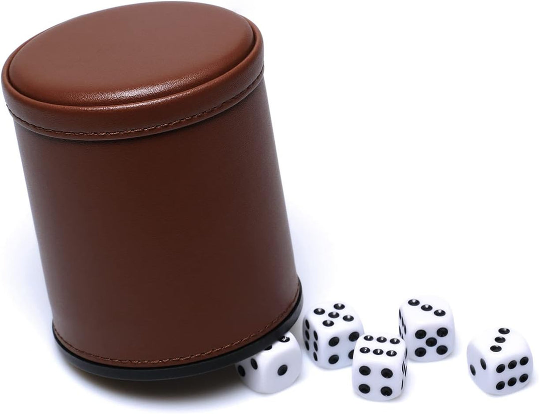 Juego Set De Dados De Lujo Con 5 Vasos y 30 Dados adultos