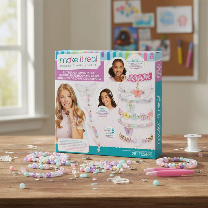 Set De Creación De Pulseras Mariposa Mágicas Para Niñas