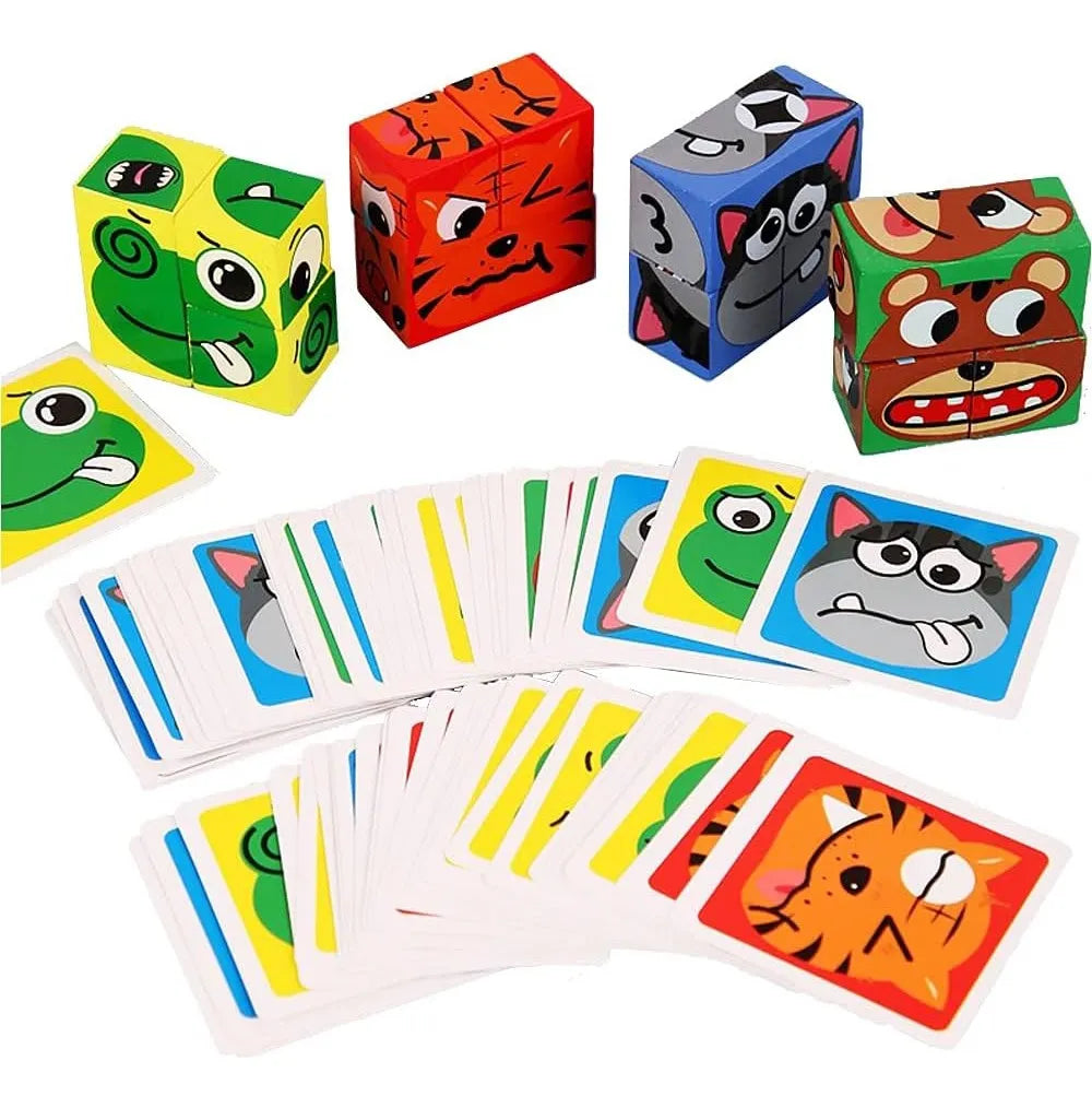 Rompecabezas 6 En 1 Animales Emociones