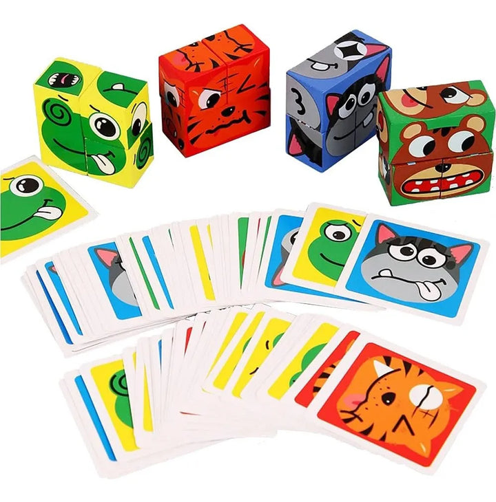 Rompecabezas 6 En 1 Animales Emociones