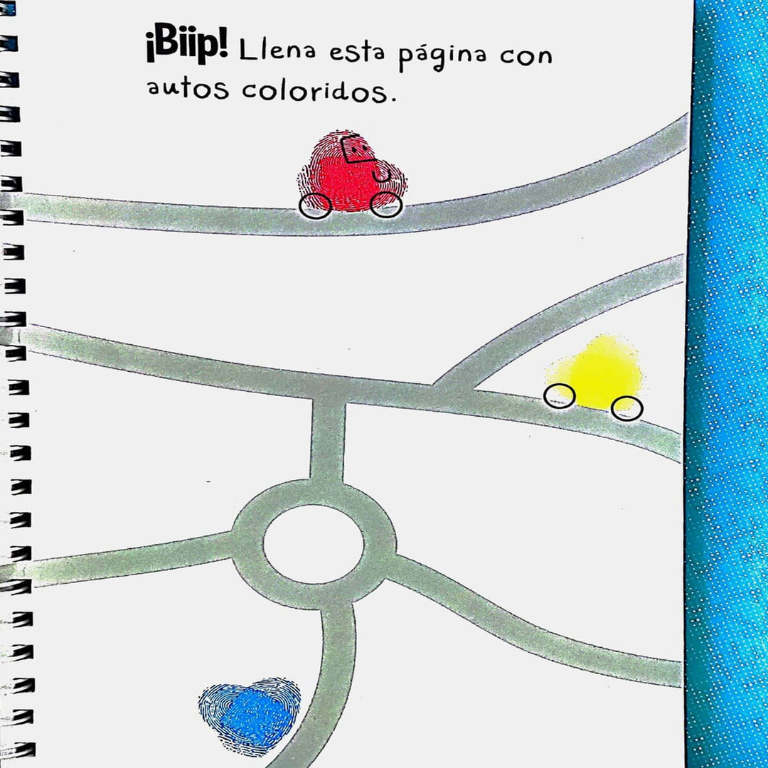 Libro Infantil Transporte Pinta Con Huellas Niños