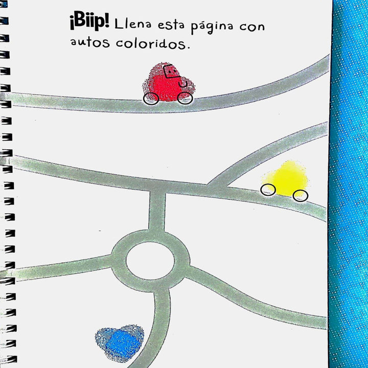 Libro Infantil Transporte Pinta Con Huellas Niños