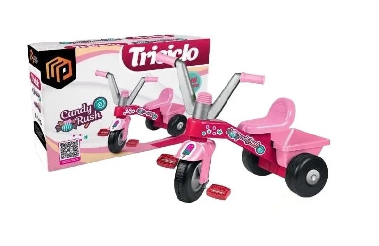 Juguete Triciclo candy rush Canastilla Niños