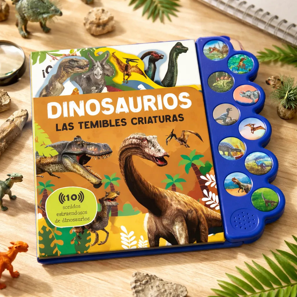 Libro De Sonidos Dinosaurios Las Temibles Criaturas Niños