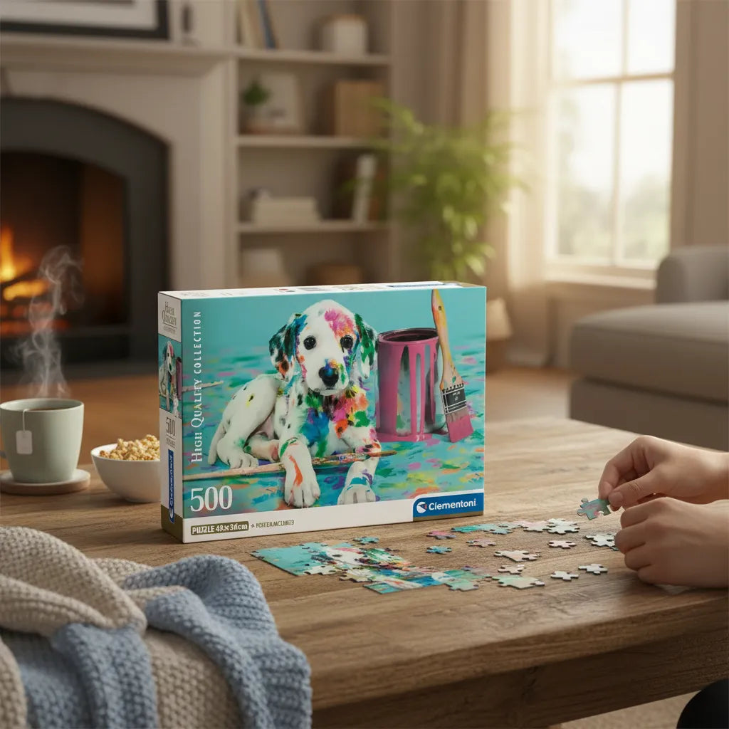 Rompecabezas 500 Piezas Cachorro Pintado Clementoni