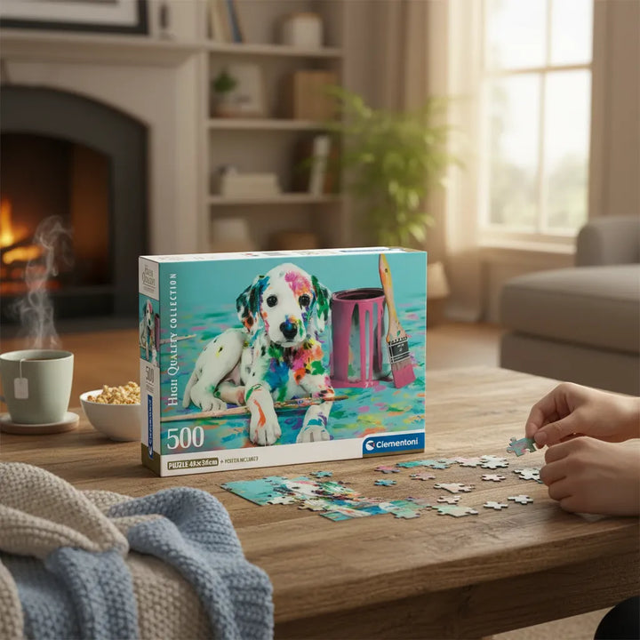 Rompecabezas 500 Piezas Cachorro Pintado Clementoni