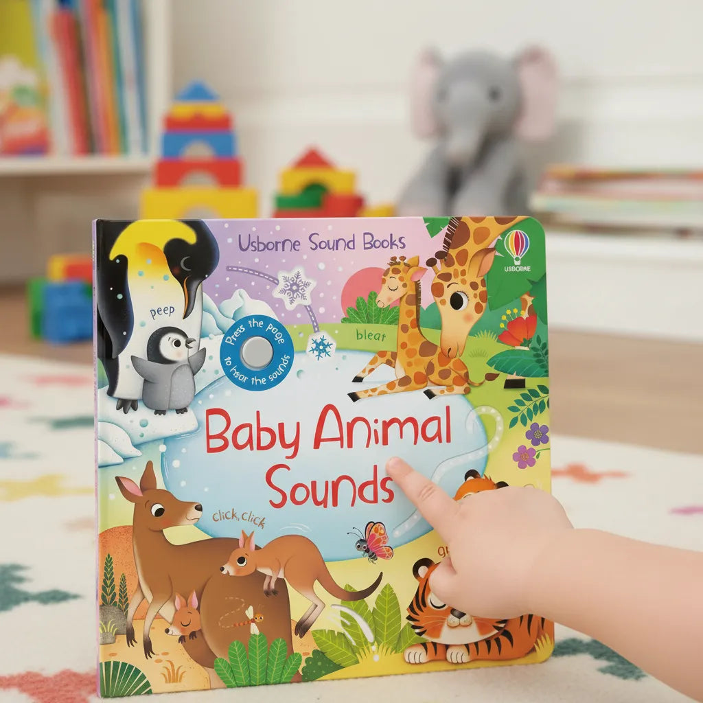 Libro Didáctico Con Sonidos Animales Bebés Para Niños