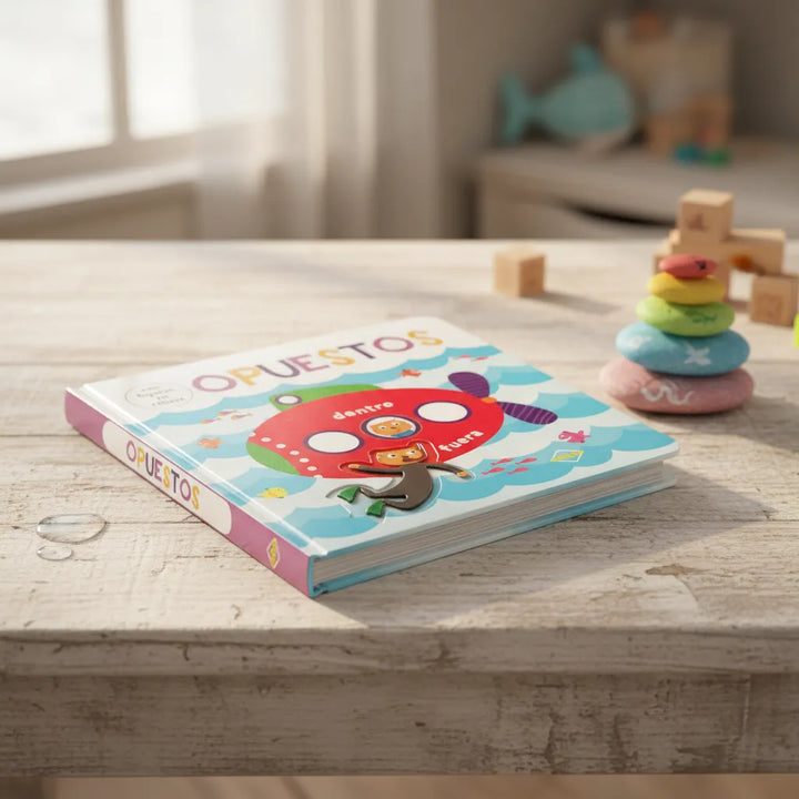 Libro Sensorial Los Opuesto Figuras Con Relieves Niños Bebes