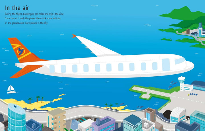 Libro Para Colorear Con Sticker El Aeropuerto Para Niños
