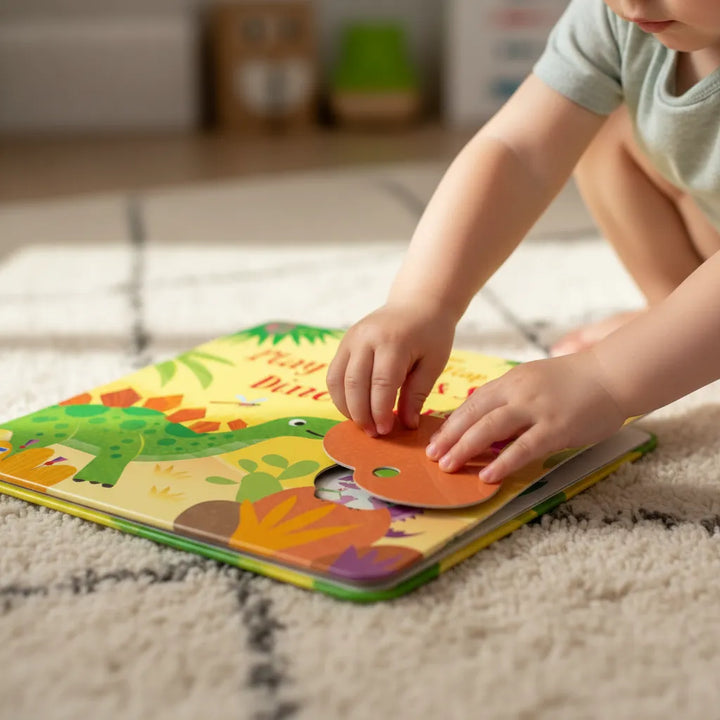Libro Didáctico Escondite Con Los Dinosaurios Para Niños