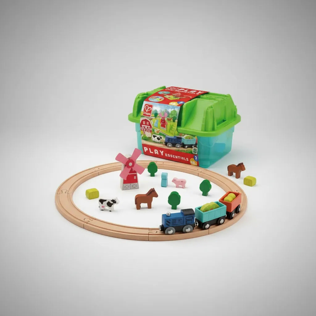 Set Didáctico De Tren De Granja Hape Para Niños