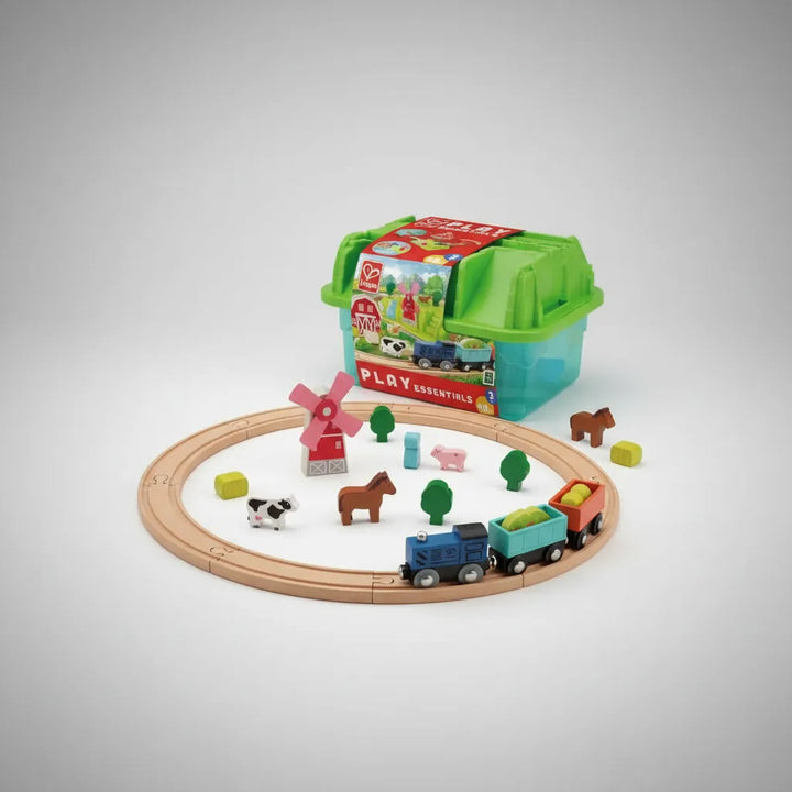 Set Didáctico De Tren De Granja Hape Para Niños