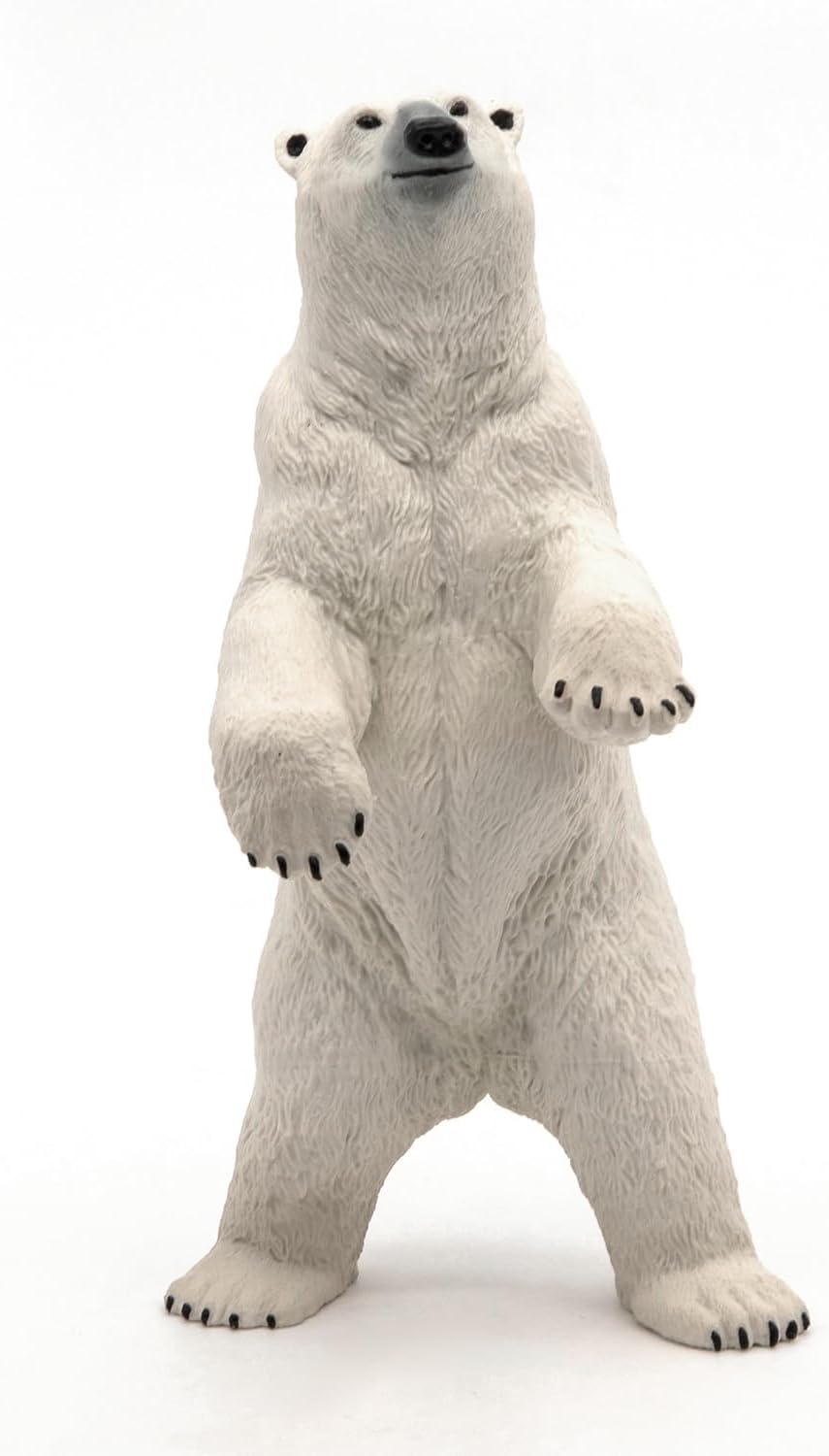 Figura Oso Polar De Pie Pintada A Mano Papo