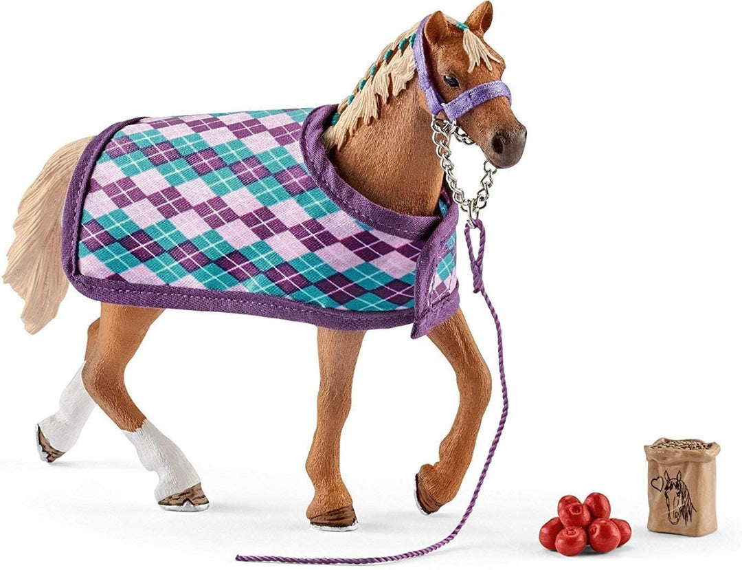 Figura Caballo Purasangre Inglés Pintada A Mano