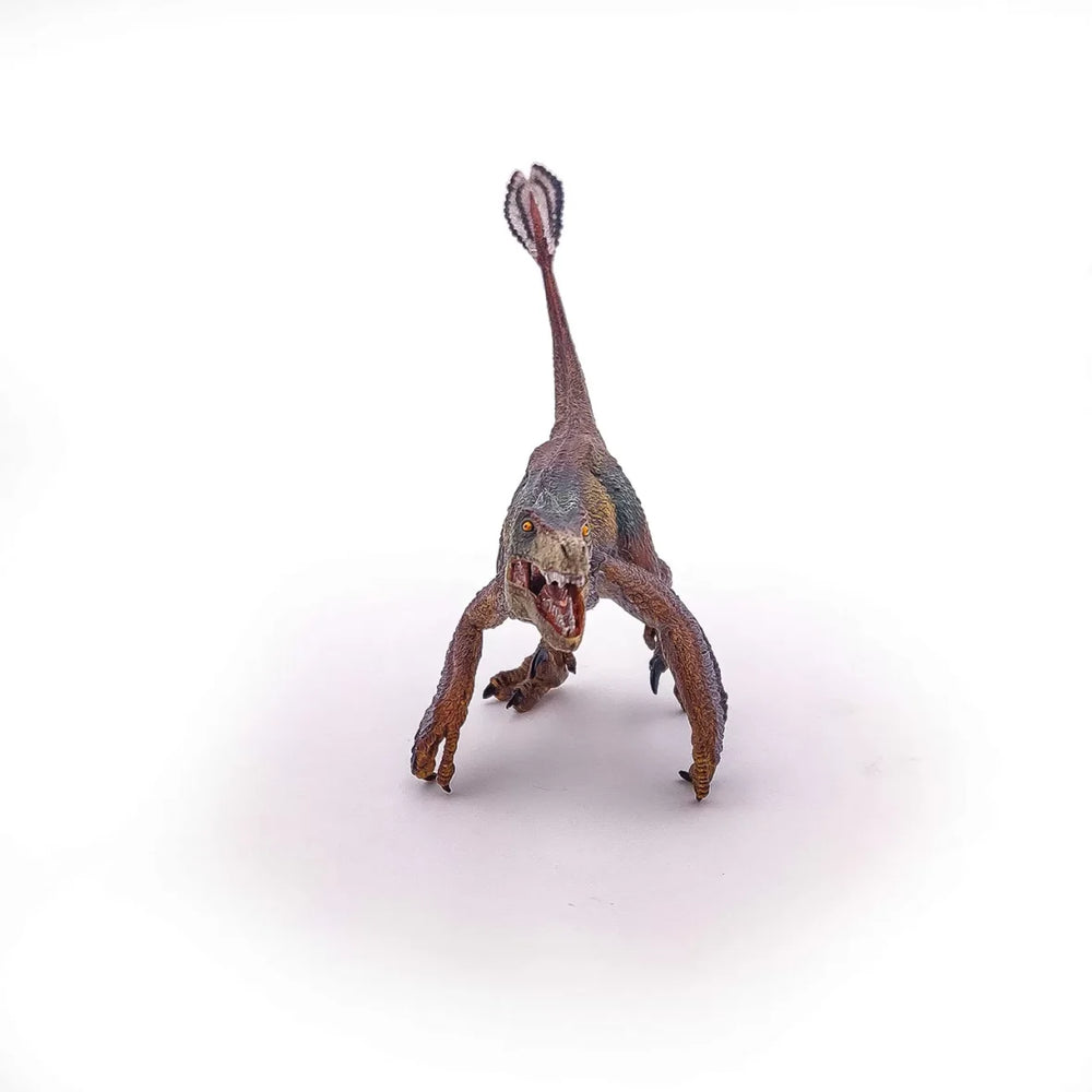 Juguete Figura Velociraptor Con Plumas Gris Niños