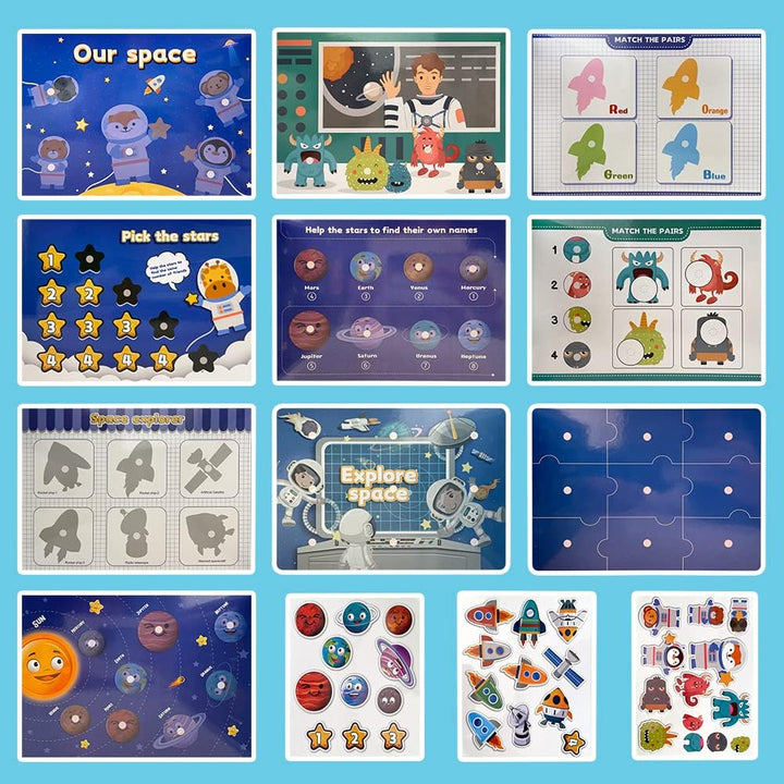 Libro Educativo Espacial Con Actividades Niños