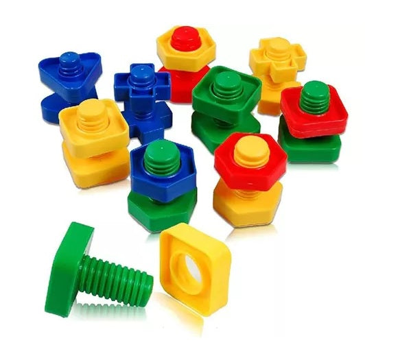 Juego Didáctico Tuercas Y Tornillos 50 Piezas Para Niños