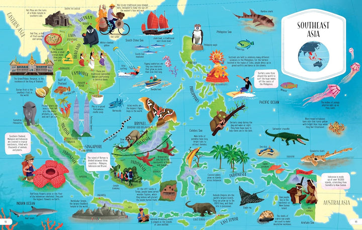 Libro Educativo Atlas Explora El Mundo Para Niños