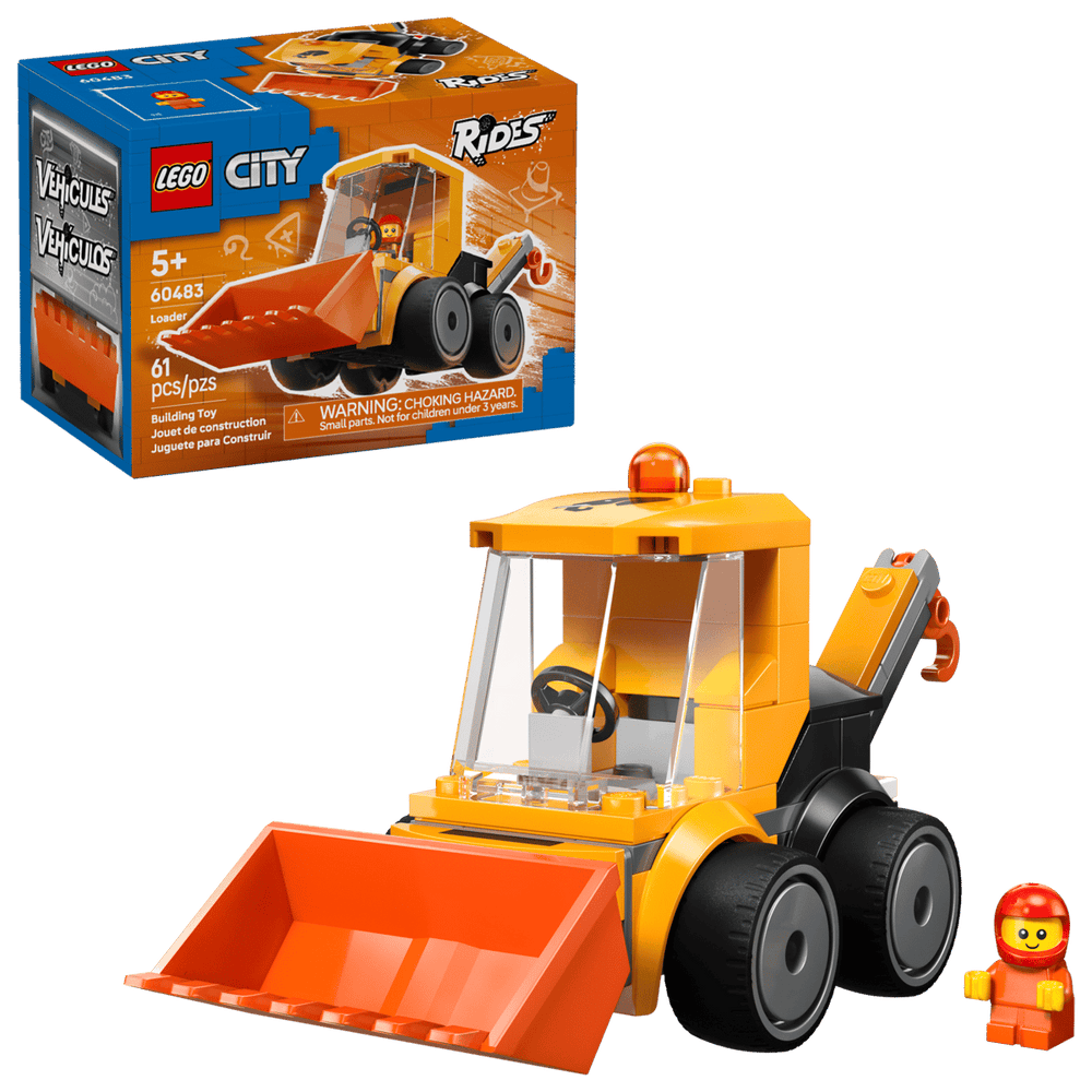 Juego Construcción Cargador Frontal 61 Piezas Niños