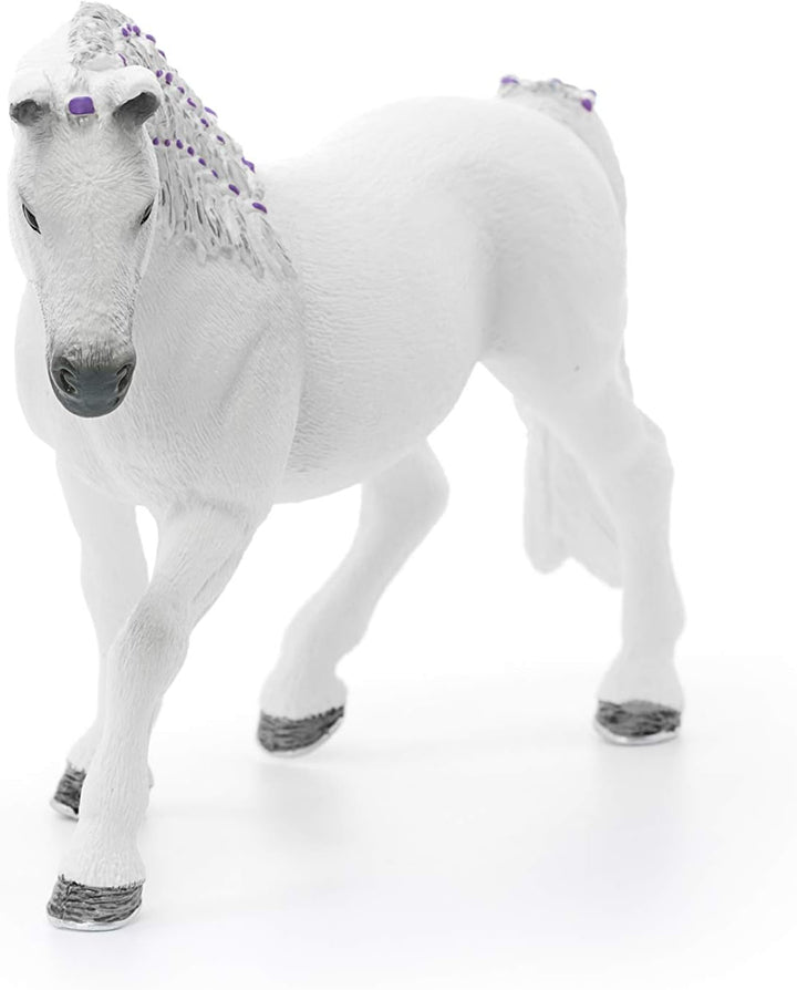 Figura Animales Yegua Lipizzana Pintada A Mano