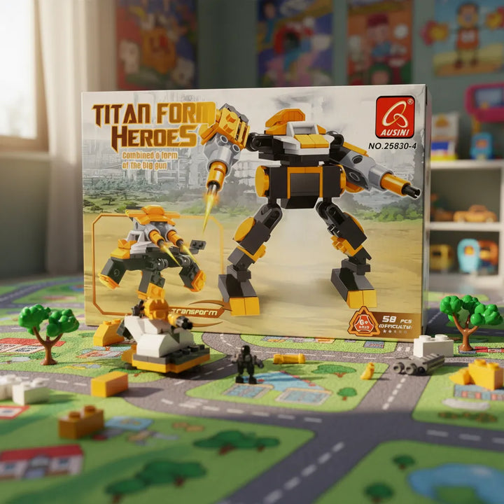 Juego Bloques Robot Titan2 En 1 Para Niños