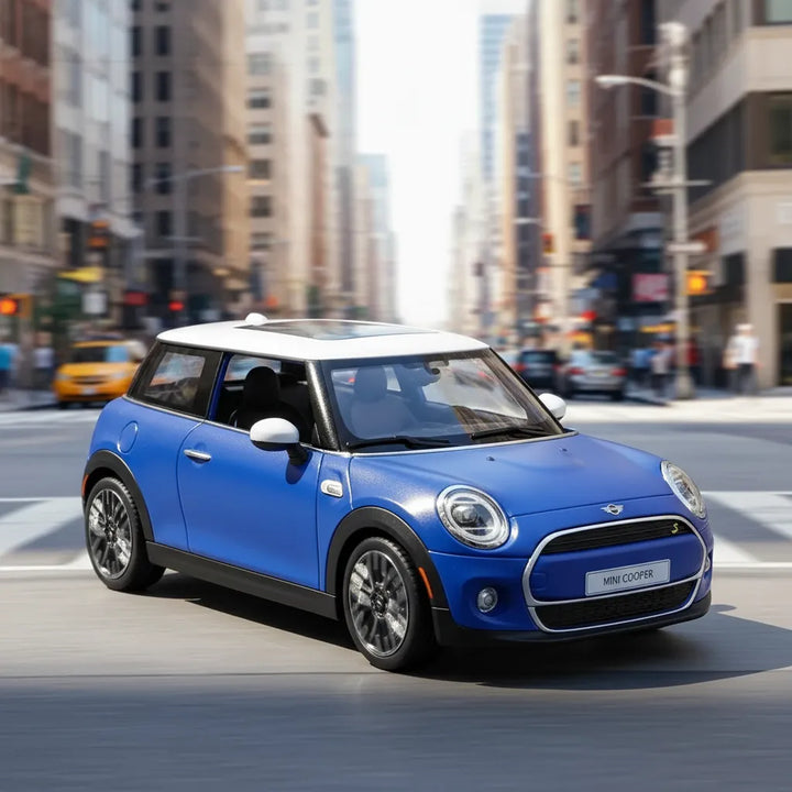 Carro Coleccionable A Escala 1/36 Mini Cooper Se Azul
