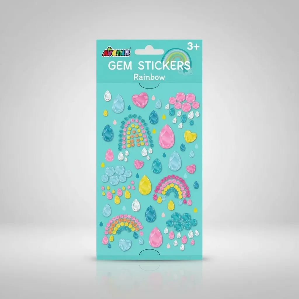 Set De Arte y Manualidades Gemas Para Decorar Arcoiris