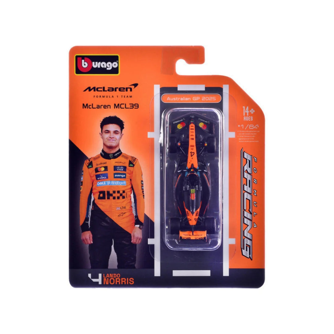 Carro A Escala 1/64 Race Formula Mclaren Mcl39