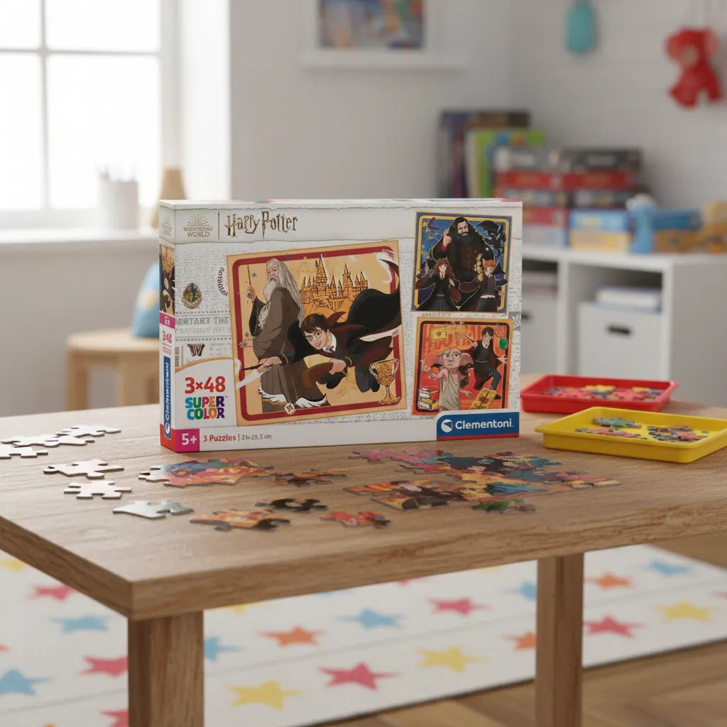 Rompecabezas 3 X 48 Piezas Harry Potter Clementon Para Niños