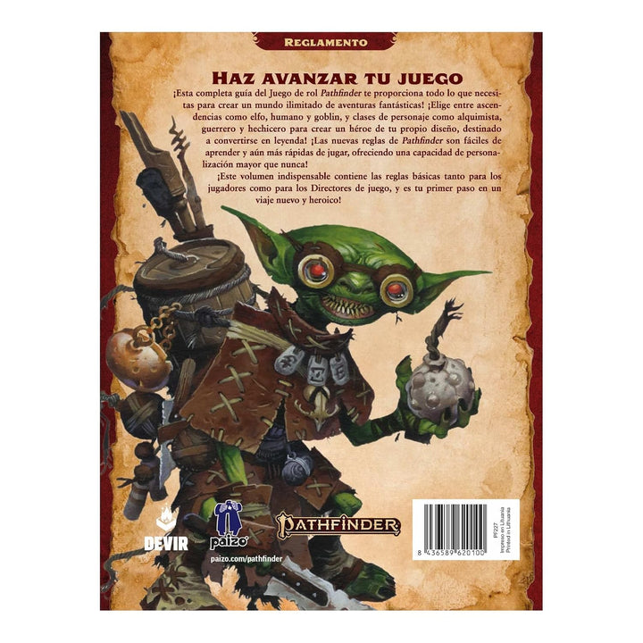 Libro Juego Pathfinder Reglas Básica 2 Edición