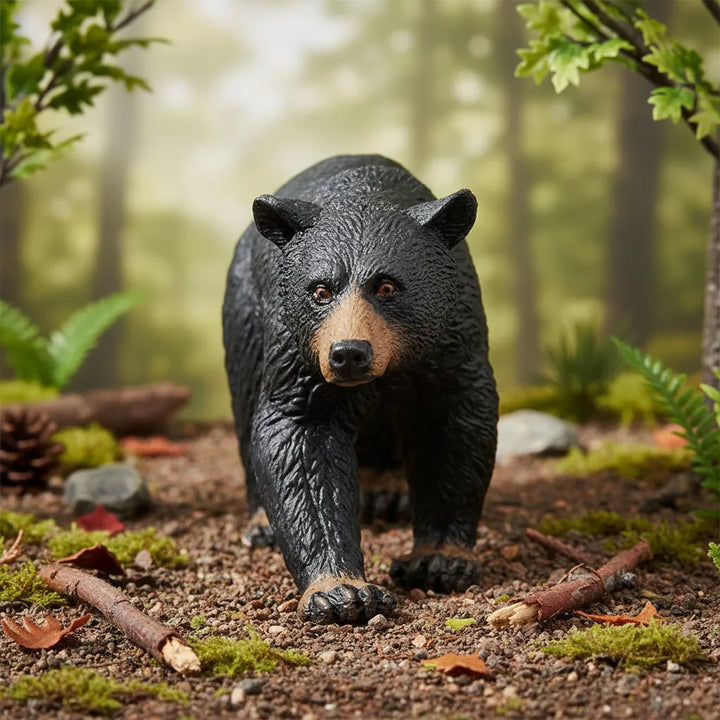Figura Oso Negro Americano Pintada A Mano papo