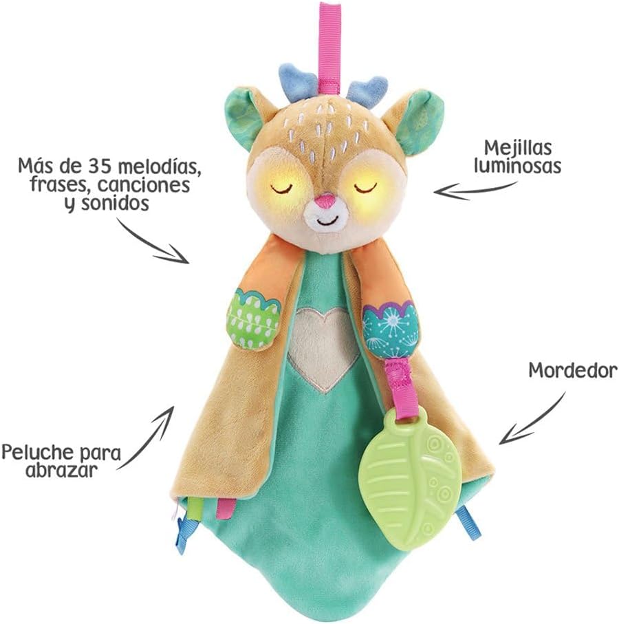 Peluche Cervatilla Con Luz Y Chupete Para Bebés