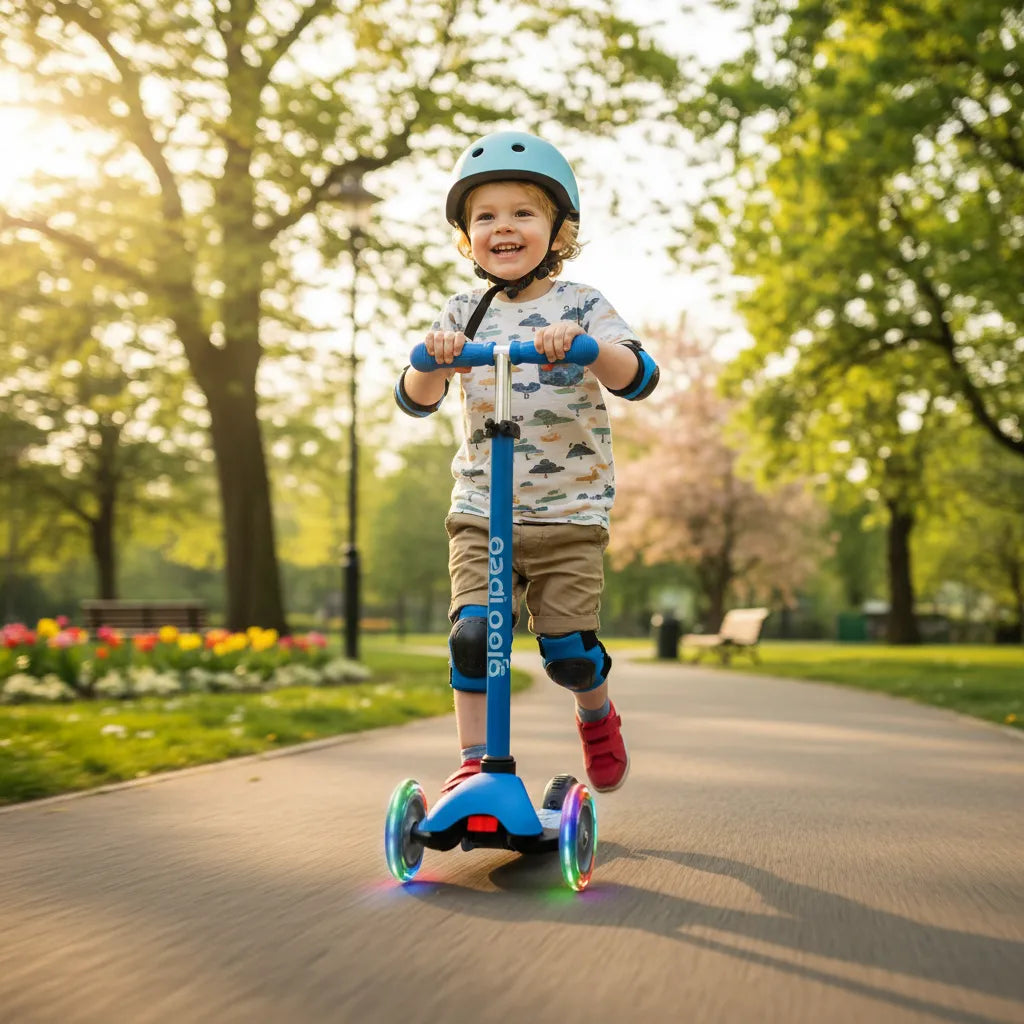 Patineta Infantil Globber Primo Luces Led 3 Ruedas Niños