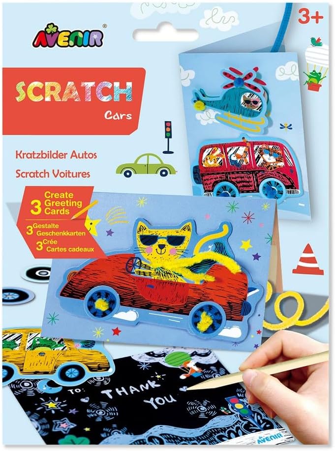Juego Tarjetas Autos Para Raspar Niños