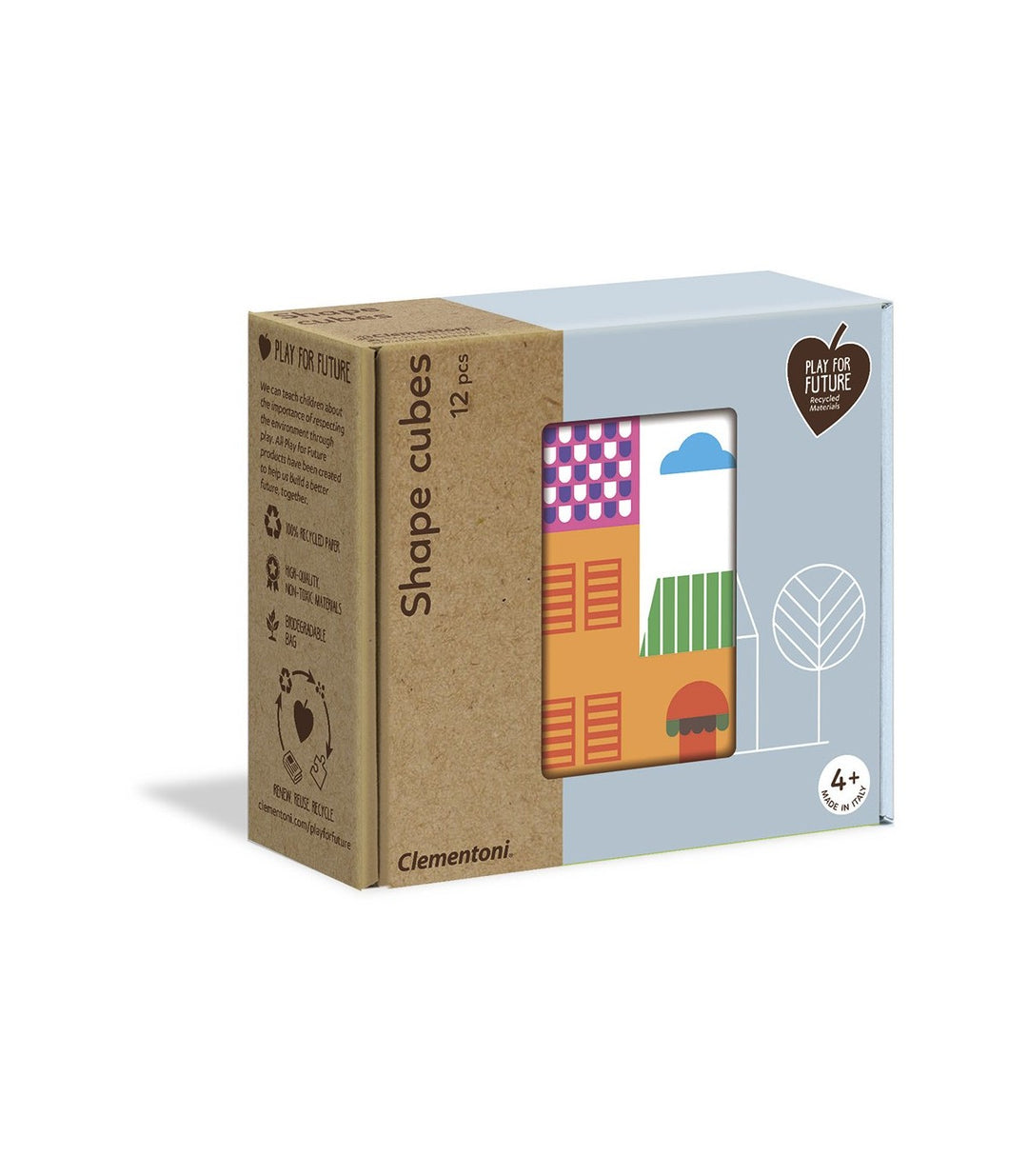 Juego Rompecabezas Cubos 12 piezas Formas De Casas Niños