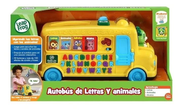Juego Autobús Educativo Letras Y Animal Niños