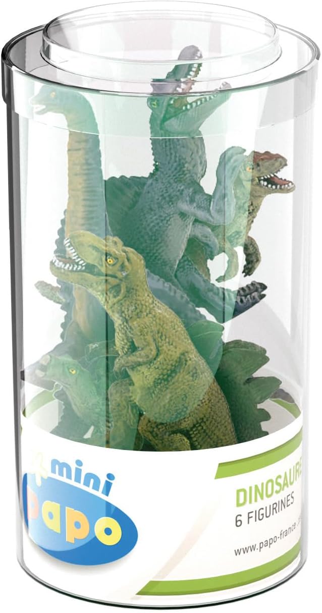 Figuras Minitubo de Dinosaurios Papo 6 Figuras Para Niños