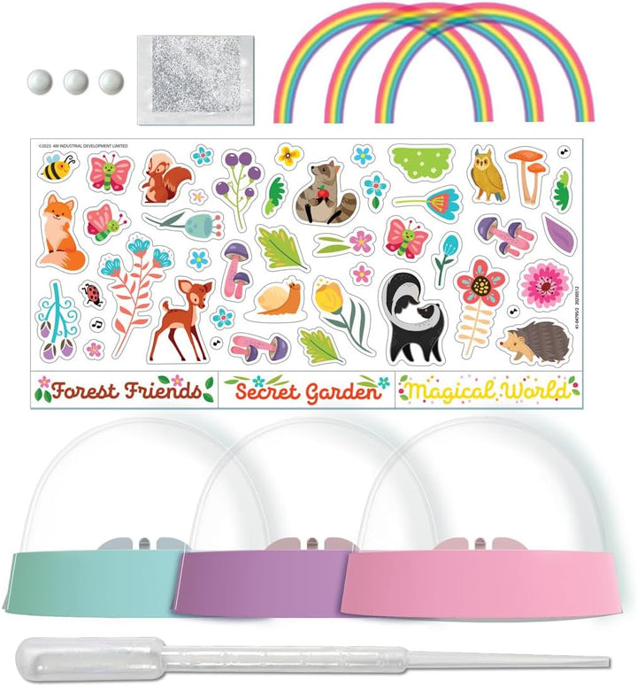 Juego Kit De Cúpulas De Nieve Arcoíris Con Purpurina Niños