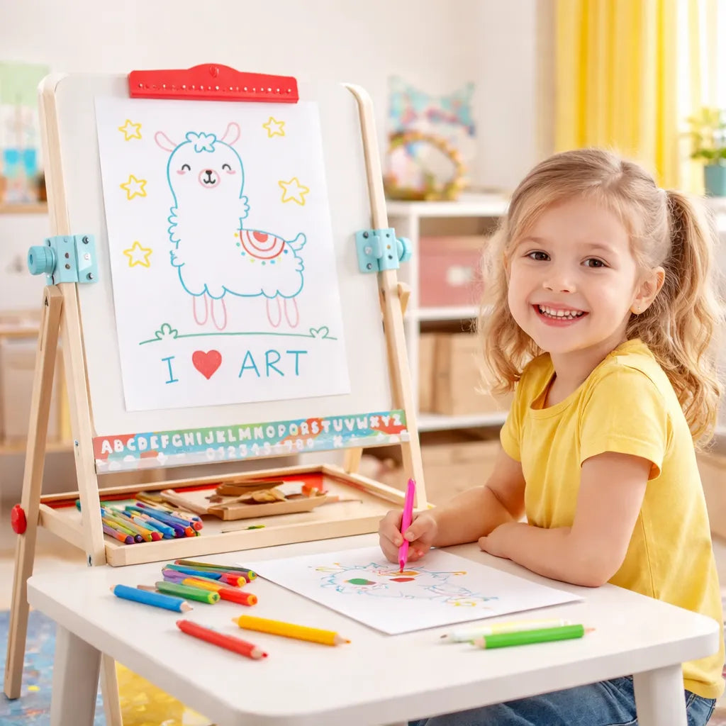 Juguete Didáctico Tablero Plegable Doble Cara Para Niños