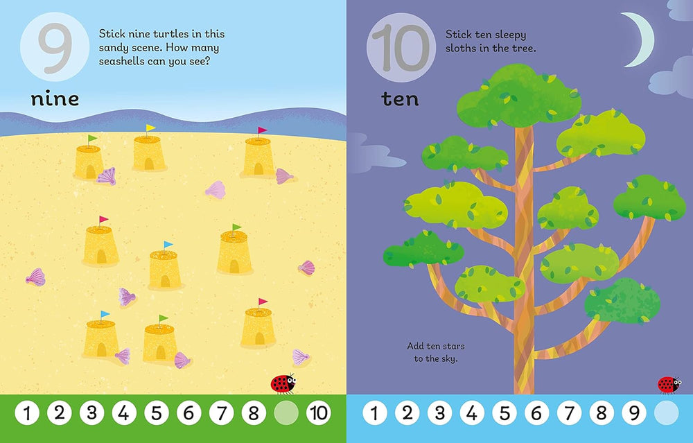 Libro Infantil De Sticker 123 Para Niños niñas