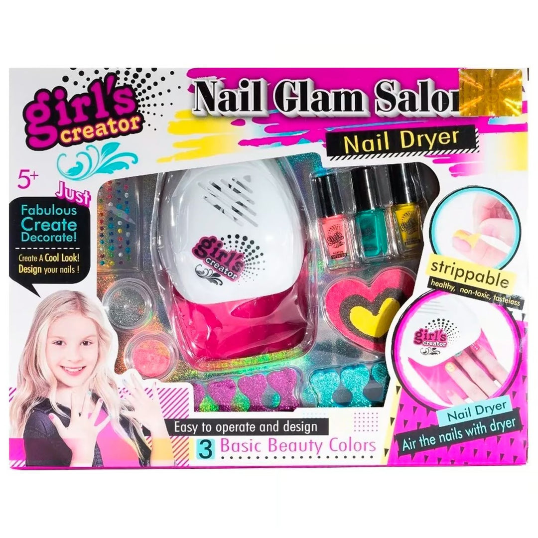 Set Nail Glam Salon Decoración De Uñas  Para Niñas